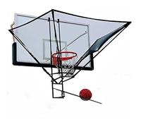 Ballon de basket avec rotation à 180° et hauteur réglable pour entraînement solo en intérieur et extérieur