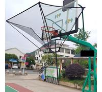 Ballon de basket avec système de retour en filet, piste rotative pour entraînement efficace en intérieur et en extérieur, rangement pratique