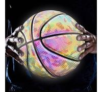 Ballon De Basket-Ball Non Réfléchissant En Faux Cuir, Décoration De Fête Holographique Pour L'extérieur De La Maison, Pour Enfant, 7 #