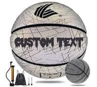Ballon de Basket-Ball Personnalisé - Ajoutez Votre Nom ou Texte, Phosphorescent et Réfléchissant - Taille 7/6/5 d'Entraînement Standard (N°7)