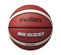 Molten BG3000 Ballon de Basket en Cuir synthétique pour intérieur/extérieur Orange/Ivoire Taille 5 Garçon 7 8 9 10 11 Ans Fille 12 et 13 Ans
