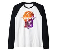 Ballon de Basket numéro Cool 13 Ans 13e Anniversaire Manche Raglan