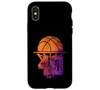 Ballon de Basket numéro Cool 40 Ans 40e Anniversaire Coque pour iPhone X/XS