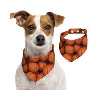 Ballon de Basket Orange,Bandanas pour Chien, écharpe en Coton, Bavoirs réglables pour Animaux de Compagnie,M