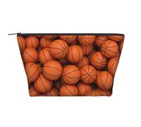 Ballon de Basket Orange, Trousse de Toilette Trousse de Maquillage Sac à cosmétiques Trousse de Toilette de Voyage Portable