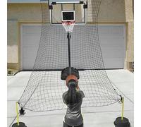 Ballon de basket portable avec filet pour entraînement 3 points, sauts et lancers francs