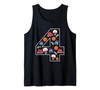 Ballon de Basket pour 4ème Anniversaire 4 Ans pour garçons et Filles Débardeur