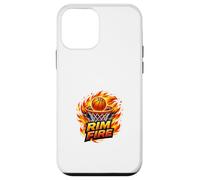 Ballon de Basket Rim Fire Flame Dunk, Design Sportif à Haute énergie Coque pour iPhone 12 Mini