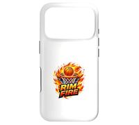 Ballon de Basket Rim Fire Flame Dunk, Design Sportif à Haute énergie Coque pour iPhone 17 Pro