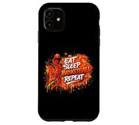 Ballon de Basketball pour garçons - Mangez dormez - Gagnez - Répétition - Athlète Coque pour iPhone 11