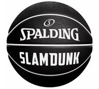 Spalding Ballon de basket Slam Dunk en caoutchouc Noir Taille 5