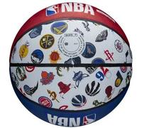 Wilson Ballon de basket NBA All Team WTB1301XBNBA Multicolore Caoutchouc Extérieur Taille 7