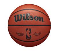 Wilson Ballon de basket NBA Authentic Series - intérieur/extérieur, cuir mixte, taille 7, brun