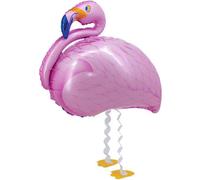 Ballon de baudruche Airwalker Flamingo, env. 95 x 50 cm