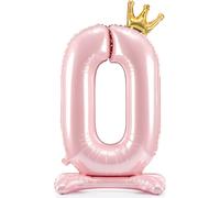 Ballon de baudruche en forme de chiffre "0" - 84 cm, d'un rose vif élégant, parfait pour toutes les occasions. Complétez votre fête avec cet accent décoratif unique