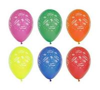 Ballon de baudruche 'Happy Birthday', assorti