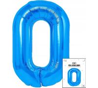 ballon de baudruche numéro 0 bleu pour fête d'anniversaire 40cm