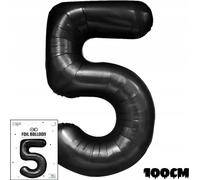 ballon de baudruche numéro 5 noir pour fête d'anniversaire 100cm