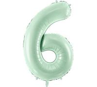 Ballon de baudruche Numéro 6 - Vert, 72 cm ! Idéal pour les anniversaires et les fêtes ! Attirez l'attention avec une touche unique à chaque fête !