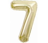 Ballon de baudruche, numéro 7, or, champagne, 85 cm