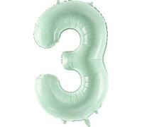 Ballon de baudruche vert numéro '3' - La décoration parfaite pour votre anniversaire ! 72 cm de joie et de couleur pour votre fête !
