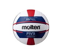 Ballon de Beach-volley - MOLTEN - COMPETITION V5B5000 - Homologué FIVB - PU - Taille officielle Blanc