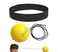 Ballon de boxe, avec bandeau respirant, doux, élastique, drôle - Balle de réaction pour coordination œil-main, pour homme et femme, joueur, débutant, entraînement, soulagement