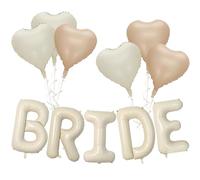 Ballon de Bride, Bride Ballon, Bride to Be Ballons décoratifs pour mariée, blanc crème,ballons avec lettres en forme de cœur,pour enterrement de vie de jeune fille,décoration de mariage(Multicolore B)