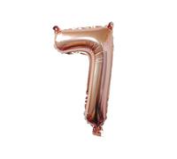 Ballon de décoration en forme de chiffre, 40 cm, en aluminium, pour fête d'anniversaire, décoration de fête d'anniversaire - Disposition 7 - Or rose