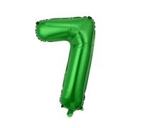 Ballon de décoration en forme de chiffre, 40 cm, en aluminium, pour fête d'anniversaire, mise en page, vert, numéro 7