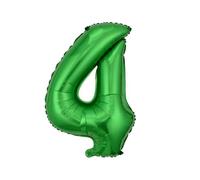 Ballon de décoration en forme de chiffre, 40 cm, en aluminium, pour fête d'anniversaire, mise en page, vert, numéro 4