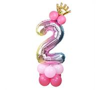 Ballon de fête en aluminium en forme de chiffre 81,3 cm - Décoration de fête d'anniversaire - Or rose
