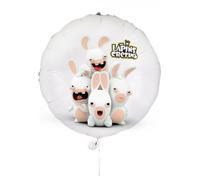 Ballon de fête Raving Rabbids blanc-rose 40 cm
