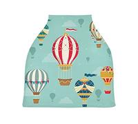 Ballon De Feu Housse de Canopée pour Poussette,Siège de Voiture pour Bébé Dais Siège Auto Couverture D'Allaitement Pare-Soleil Respirant Extensible pour Bébé