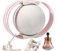 Ballon de Fitness Jambes 30LBS - Anti-Dérapant Master Cuisses & Trainer Périnée Femme avec Bandes de Résistance - Exercice Intérieur Cuisses, Yoga Pilates, Rééducation Postpartum, Musculation Fessiers