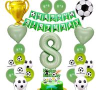 Ballon De Foot 8 An Anniversaire Vert Ballon Hélium 8an Anniversaire Jeune Cake Topper Football Décoration D'anniversaire 8 An Anniversaire Enfant 8 Fête Décoration 8 Anniversaire Jeune Football