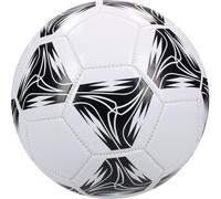 Ballon de foot 'Golden Star' - Ballon de foot pour enfants & adultes - Taille 5 parfait pour marquer des buts - Ballon pour l'entraînement en intérieur & en extérieur - blanc/noir
