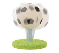 Ballon de football à gratter pour chat - Boule d'exercice ondulée, jouet d'enrichissement interactif félin, grattoir à balles de trackball roulant | Rouleau de jeu actif d'intérieur pour soulager le