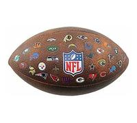 Ballon de football américain enfant Wilson NFL Throwback 32 Team Logo Marron TU
