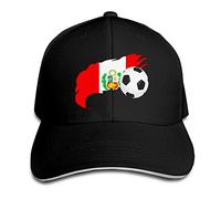 Ballon De Football avec Le Drapeau du Pérou Homme Femme Casquette-Hip Hop Lègére Strapback Cap Mode Casquette De Baseball pour Pêche Hip Pop Sport