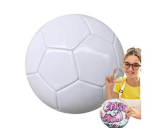Ballon de Football Blanc, Facile à Installer, à Monter soi-même, Mignon, pour signatures, Taille signée, 3/4/5, trophée Blanc, Anniversaire, Remise de diplôme | Multi-Usage extérieur et intérieur