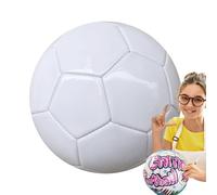Ballon de football blanc signature - Ballon de football souvenir vierge à faire soi-même, personnalisable haute visibilité, cadeau d'équipe de fin de saison | Objet de collection multi-tailles