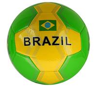Ballon de football Brésil avec drapeau brésilien, taille 5, couleur vert/jaune