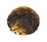 Ballon de football dans les flammes d'un feu ardent,Bonnet de douche/bonnet de nuit double couche imperméable et élastique, bonnet de bain réutilisable