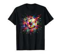 Ballon de Football Dessin et Peinture Style Urbain T Art Abstrait T-Shirt