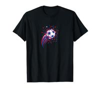 Ballon de Football Dynamique avec Fragments brisés étoiles et confettis T-Shirt Graphique avec Valeur
