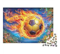 Ballon de Football en feu Puzzle 1000 Piece, Puzzle Jeu Éducatif Défi Jouet Jeu D'adresse pour Toute La Famille 70x50cm/1000pcs