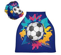 Ballon De Football Football Aquarelle Bleu Housse de Canopée pour Poussette,Siège de Voiture pour Bébé Dais Siège Auto Couverture D'Allaitement Pare-Soleil Respirant Extensible pour Bébé