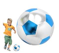 Ballon de football gonflable Simulation Beach Ball Soccer, Leakproof Soft Soccer, 24 cm Interactive Blow-Up Football pour les activités intérieures et extérieures