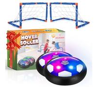 Atlasonix Hover Ballon de football d'intérieur, cadeaux d'anniversaire pour garçon, jeux de jouets d'intérieur, 2 balles avec 2 buts, lot de 4 en 1, disque flottant